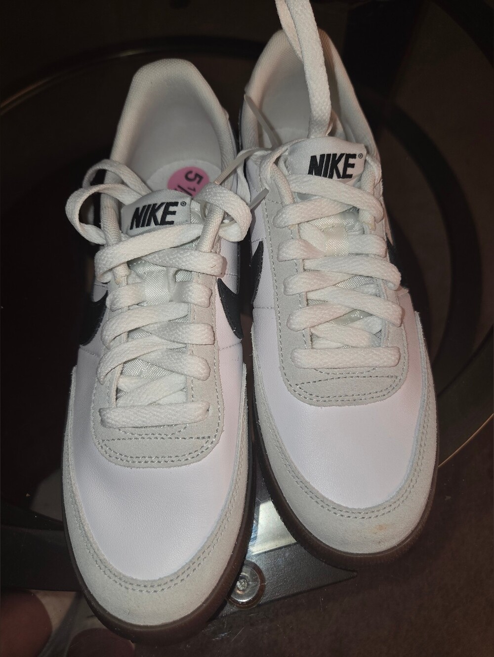 Nike Big Boys White and Black Classic Low-Top Sneakers